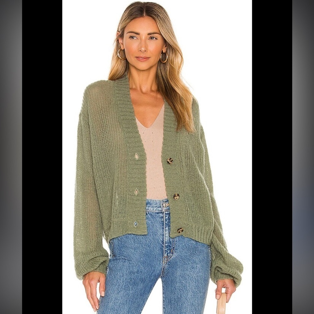 Amuse Society Olive Knit Cardigan